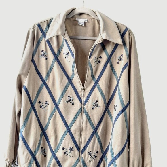 Vintage Women's 18W Alfred Dunner Full Zip Light Weight Jacket EUC - Picture 1 of 4